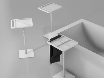 CADDY - Square steel coffee table with tray by MOMA Design - view 2